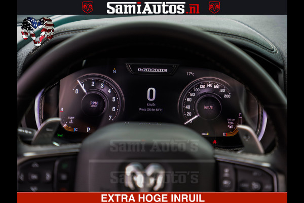 Dodge Ram GT TRX PACK | 5.7 V8 HEMI | STRIPING | LUCHT VERING | ADAPTIVE CRUISE | PANORAMADAK | MEGA DIK | Comfortabele Dubbele Cabine met Royale 5 Zitplaatsen | DC |