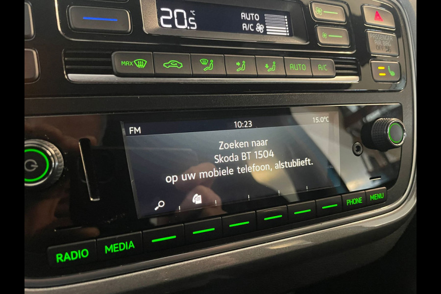 Škoda Citigo 1.0 Clever 75PK AIRCO CLIMA CRUISE STOELVERW BLUETOOTH PDC ZWART DAK SPECIAAL INTERIEUR NIEUWSTAAT