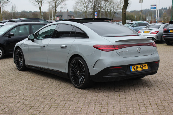 Mercedes-Benz EQE 350 AMG Line 89 kWh / SoH 95,7% / Panoramadak / Camera / Achterasbesturing / Head-up / Luxe Leder / Premium Plus-pakket / Stoelventilatie + Verwarming + Massage / Navigatie / Dodehoek / DAB / ACC