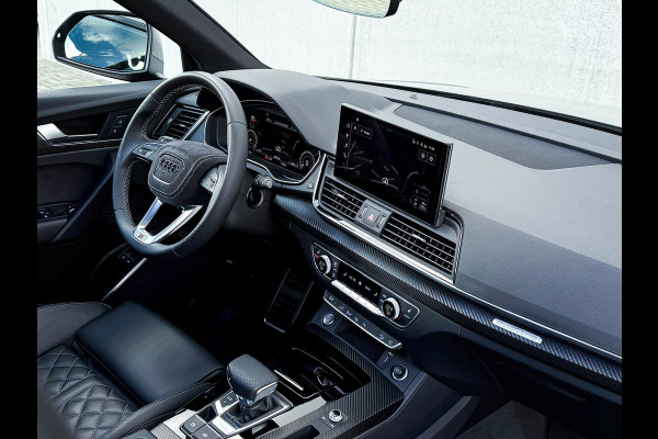 Audi Q5 55TFSI e 367PK Quattro Competition S Edition S-Line 1é Eig!|Pano|Luchtvering|S5-stoelen|HD Matrix|Carbon|Trekhaak|Ambiance