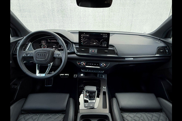 Audi Q5 55TFSI e 367PK Quattro Competition S Edition S-Line 1é Eig!|Pano|Luchtvering|S5-stoelen|HD Matrix|Carbon|Trekhaak|Ambiance