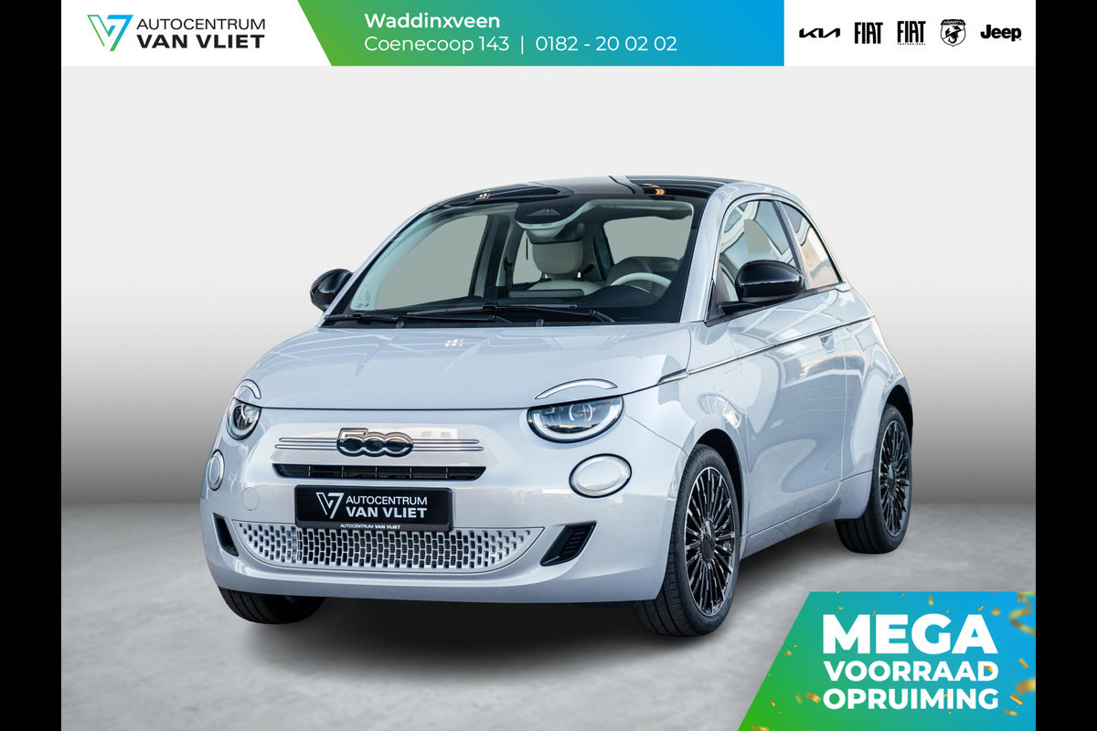 Fiat 500 Hybrid Collezione | Clima | LED | PDC | JBL Premium Audio | 17" | Camera | BSM | Canneloni Ivory/Piombo interieur