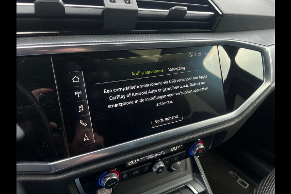 Audi Q3 35 TFSI 3x S Line Pro, Automaat, Pano, CarPlay, Camera, Cruise, Virtual Cockpit, 19"LM