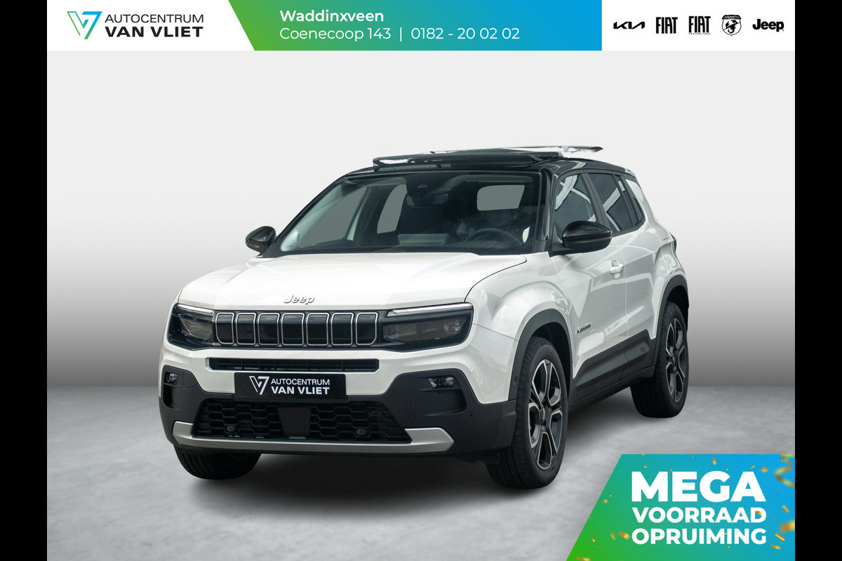 Jeep Avenger Summit 54 kWh | 17% Bijtelling | Schuif/Kanteldak | Leder&Winter Pack | Warmtepomp | Info&Convenience Pack