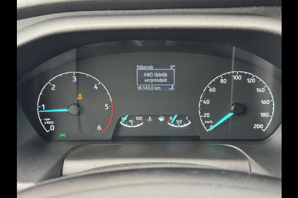 Ford Transit 350 2.0 TDCI L2H1 DC Trend 4WD | Open laadbak | Bluetooth | Kunstleder | 7-pers | Cruise| Radio | Airco | AWD 4x4