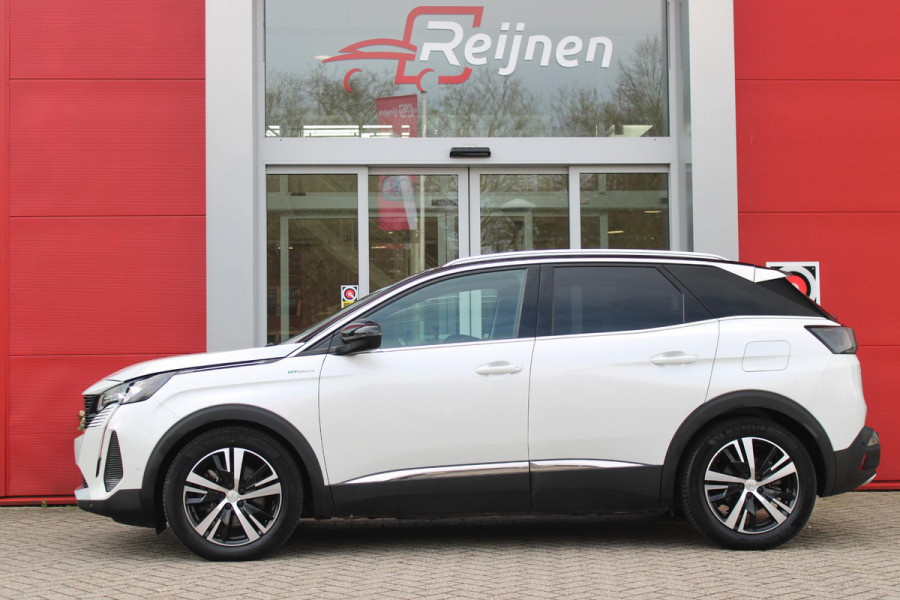 Peugeot 3008 1.6 HYbrid4 300PK GT PACK BUSINESS | CAMERA VOOR + ACHTER | APPLE CARPLAY/ANDROID AUTO | ELEKTRISCH BEDIENBARE ACHTERKLEP | ADAPTIVE CRUISE CONTROL | 18" LICHTMETALEN VELGEN | FULL LED KOPLAMPEN | DODEHOEK BEWAKING | CLIMATE CONTROL | NAVIGATIE | DAB+ RADIO | KEYLESS ENTRY/START |