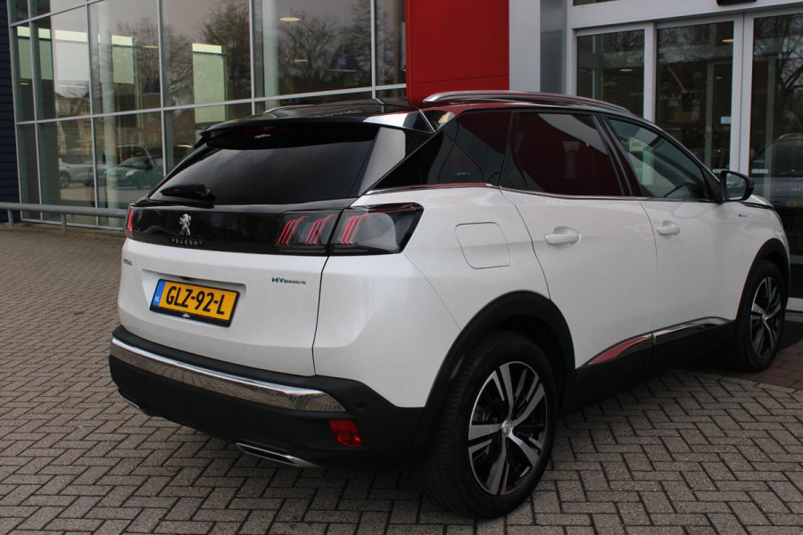 Peugeot 3008 1.6 HYbrid4 300PK GT PACK BUSINESS | CAMERA VOOR + ACHTER | APPLE CARPLAY/ANDROID AUTO | ELEKTRISCH BEDIENBARE ACHTERKLEP | ADAPTIVE CRUISE CONTROL | 18" LICHTMETALEN VELGEN | FULL LED KOPLAMPEN | DODEHOEK BEWAKING | CLIMATE CONTROL | NAVIGATIE | DAB+ RADIO | KEYLESS ENTRY/START |