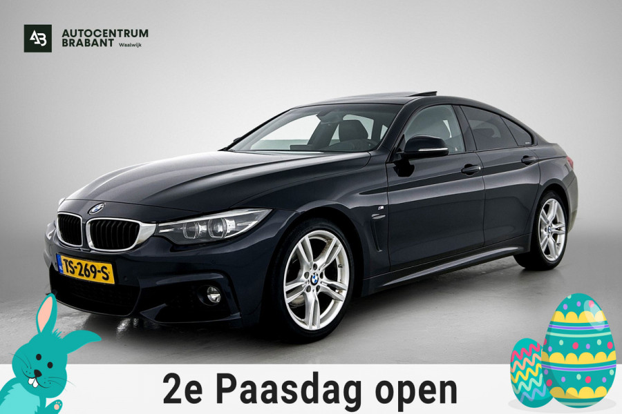 BMW 4 Serie Gran Coupé 418i High Executive (PANORAMADAK, STOELVERWARMING, CARPLAY, DEALER ONDERHOUDEN, GROOT NAVI, SPORTSTOELEN)