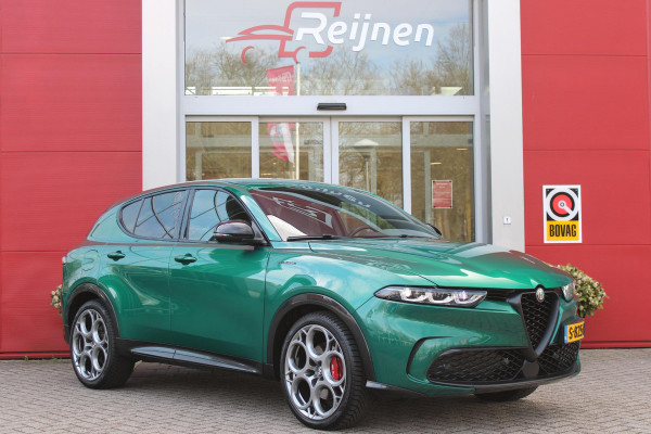 Alfa Romeo Tonale 1.5T Hybrid 160PK VELOCE | AFNEEMBARE TREKHAAK | PREMIUM PACK: LEDEREN BEKLEDING/GEVENTILEERDE VOORSTOELEN/4-VOUDIG ELEKTRISCH VERSTELBARE LENDESTEUN VOORSTOELEN/ELEKTRISCH BEDIENBARE VOORSTOELEN/GEHEUGEN OP DE BESTUUDERSSTOEL/HOOGGLANS ZWARTE RAAMOMLIJSTING/AMBIENT LIGHTING | TECHNOLOGY PACK: PARKEERWAARSCHUWING VOOR EN ACHTER/360° CAMERA/AUTOMATISCH INPARKEREN/ AUTONOMOUS DRIVING LEVEL 2: ADAPTIVE CRUISE CONTROL/LANE CENTERING ASSIST/TRAFFIC JAM ASSIST DODEHOEK DETECTIE AUTOMATISCH DIMMENDE BUITENSPIEGELS ELEKTRISCH BEDIENBARE ACHTERKLEP | WINTERPACK: STOELVERWARMING
