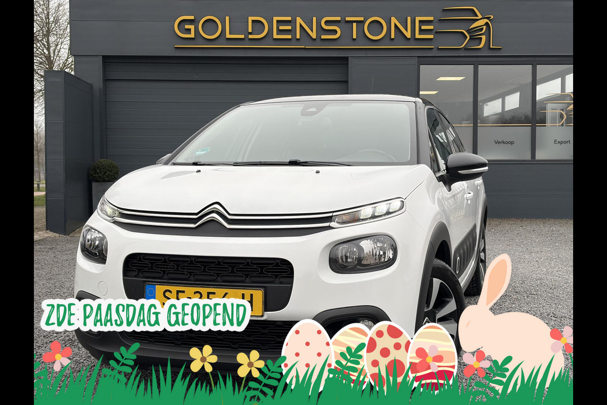 Citroën C3 1.2 PureTech S&S Shine Automaat,Camera,Navi,Pdc,Rijstrooksensor,Recent beurt gehad,Clima,Cruise,Lm velgen,110pk,N.A.P,Apk tot 02-2027