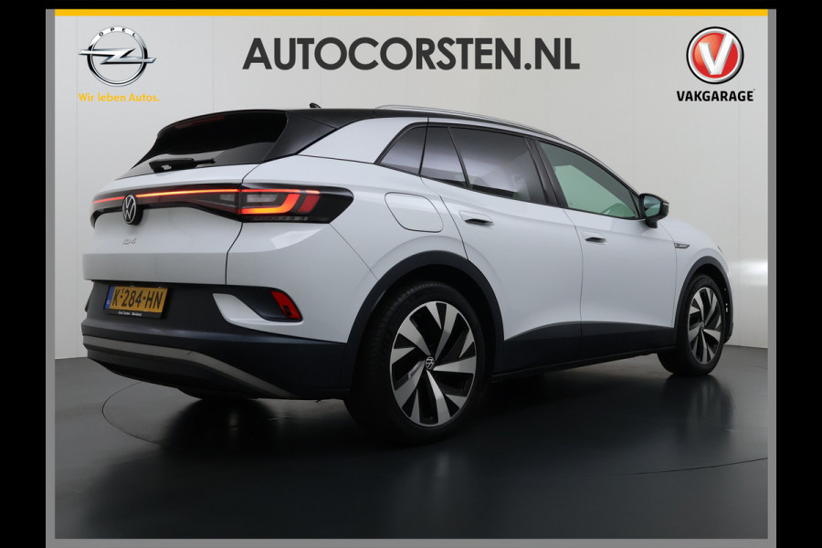 Volkswagen ID.4 204PK First 77kWh SOH 91% Leer/Alcantara Adap.Cruise Camera Apple Carplay Android Navi Ecc Pdc-a+v Lmv 20" Stoel+Stuurverwarming Led Bordherkenning Voor-Klimatisering Semi-Autopilot App-Connect E-sound Front-Assist Origineel Nederlandse Auto