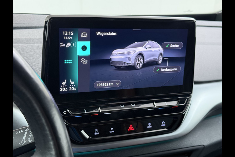 Volkswagen ID.4 204PK First 77kWh SOH 91% Leer/Alcantara Adap.Cruise Camera Apple Carplay Android Navi Ecc Pdc-a+v Lmv 20" Stoel+Stuurverwarming Led Bordherkenning Voor-Klimatisering Semi-Autopilot App-Connect E-sound Front-Assist Origineel Nederlandse Auto