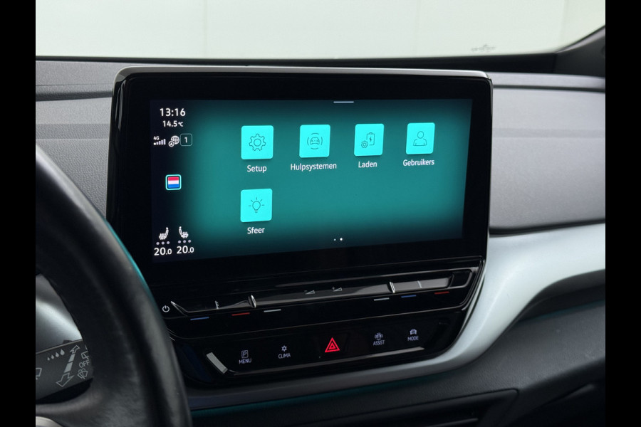 Volkswagen ID.4 204PK First 77kWh SOH 91% Leer/Alcantara Adap.Cruise Camera Apple Carplay Android Navi Ecc Pdc-a+v Lmv 20" Stoel+Stuurverwarming Led Bordherkenning Voor-Klimatisering Semi-Autopilot App-Connect E-sound Front-Assist Origineel Nederlandse Auto