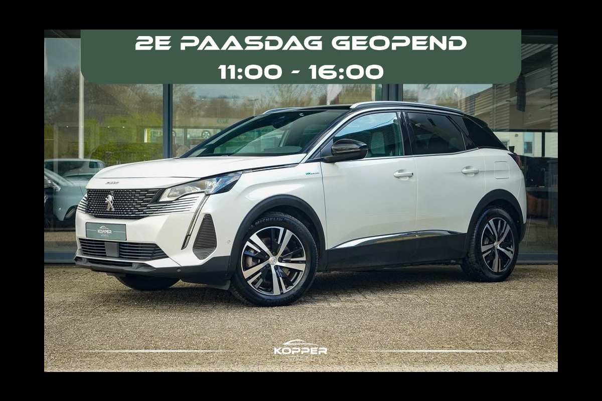 Peugeot 3008 1.6 HYbrid4 300 GT / Dode Hoek / Zwart Dak / Parelmoer Wit / Carplay