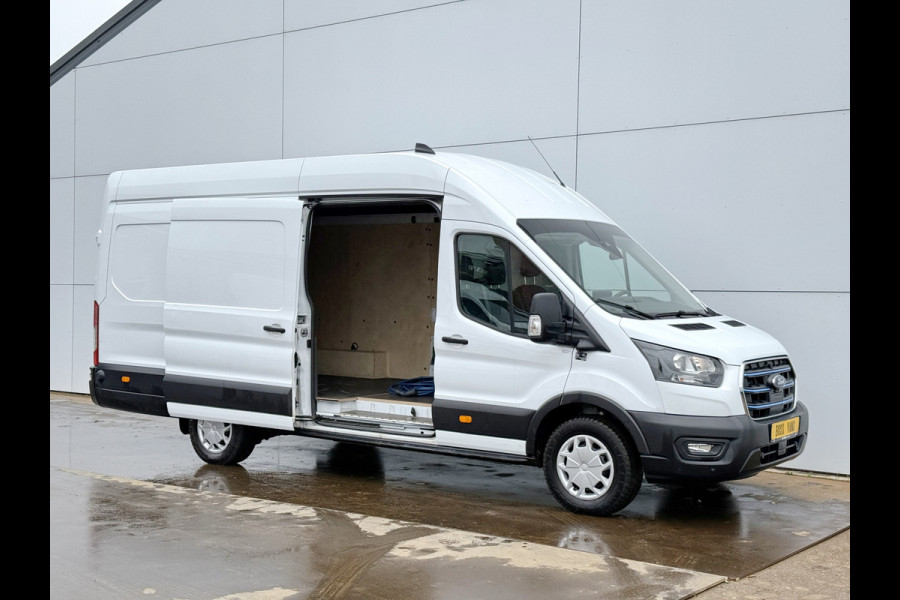 Ford E-Transit 184PK 68kWh L4H3 316km WLTP 96,2% (SOH) BEV Snelladen Carplay Climate control Laadkabel 360° camera Parkeersensoren voor achter Stoelverwarming