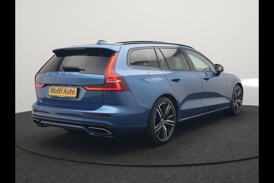 Volvo V60 T6 Recharge AWD R-Design PHEV 340pk Dealer O.H. | Trekhaak Af Fabriek | Panodak | Adaptive Cruise | 360 Camera | Lederen Sportstoelen Memory & Verwarmd | Keyless | Blis | Stuur Verwarmd | Apple Carplay | Navigatie | DAB | Plug In Hybrid |