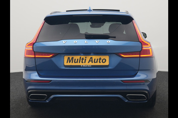 Volvo V60 T6 Recharge AWD R-Design PHEV 340pk Dealer O.H. | Trekhaak Af Fabriek | Panodak | Adaptive Cruise | 360 Camera | Lederen Sportstoelen Memory & Verwarmd | Keyless | Blis | Stuur Verwarmd | Apple Carplay | Navigatie | DAB | Plug In Hybrid |
