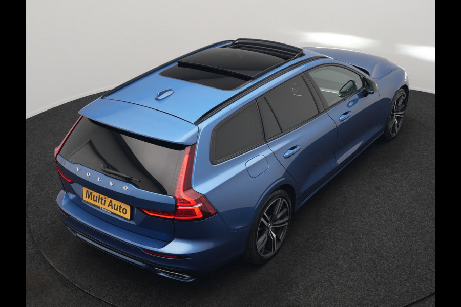Volvo V60 T6 Recharge AWD R-Design PHEV 340pk Dealer O.H. | Trekhaak Af Fabriek | Panodak | Adaptive Cruise | 360 Camera | Lederen Sportstoelen Memory & Verwarmd | Keyless | Blis | Stuur Verwarmd | Apple Carplay | Navigatie | DAB | Plug In Hybrid |
