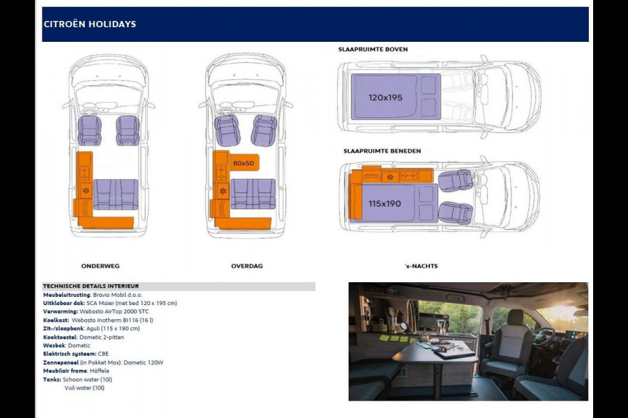 Citroën Holidays Holidays Camper | 2.0 BlueHDi 180 S&S EAT8