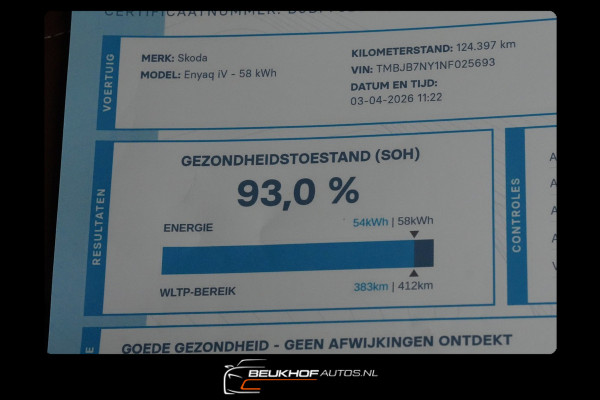 Škoda ENYAQ iV 60 Leer Carplay Trekhaak Cruise Soh93% Cam