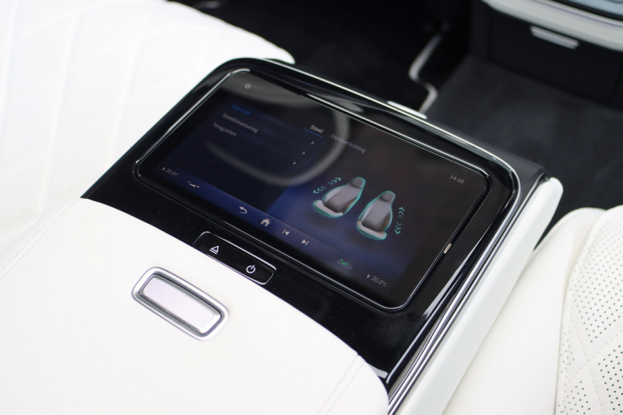 Mercedes-Benz S-Klasse 450 e Lang 'Manufaktur' | Achterasbesturing | Chauffeurspakket | Distronic+ | Zonweringspakket | Massage | Stoelventilatie | HUD | 3D-Display | MBUX Tablet | Exclusief Leder | Vlakkenverwarming |