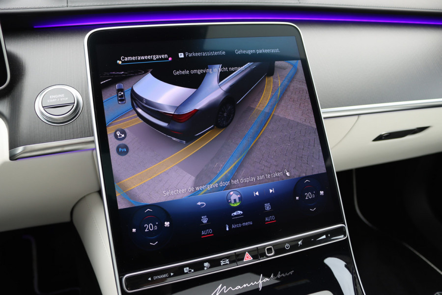 Mercedes-Benz S-Klasse 450 e Lang 'Manufaktur' | Achterasbesturing | Chauffeurspakket | Distronic+ | Zonweringspakket | Massage | Stoelventilatie | HUD | 3D-Display | MBUX Tablet | Exclusief Leder | Vlakkenverwarming |