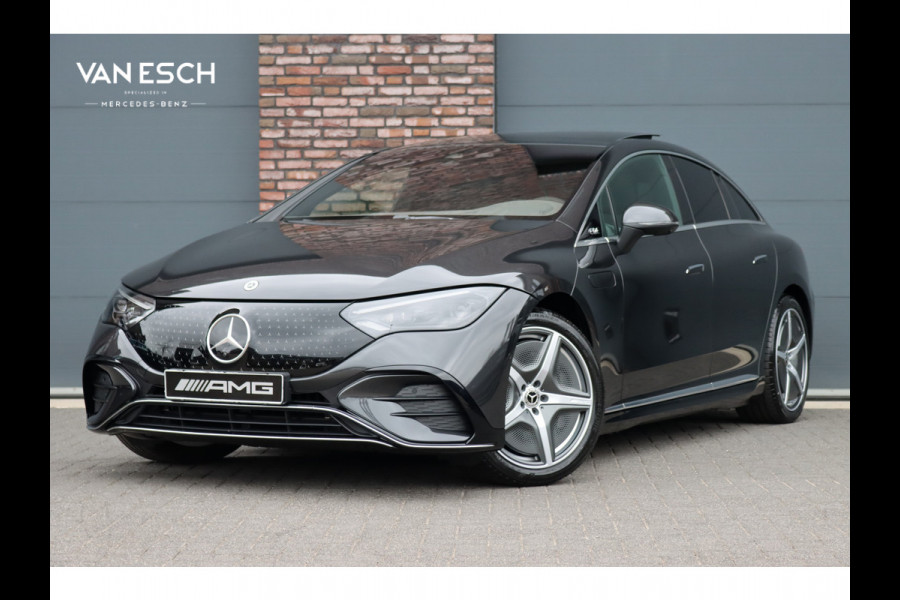 Mercedes-Benz EQE 350+ AMG Line Premium+ 96 kWh | Hyperscreen | Luchtvering | Achterasbesturing | Carbon | Distronic+ | Panoramadak | HUD | Verwarmd Stuurwiel | 22kW | Warmtepomp |