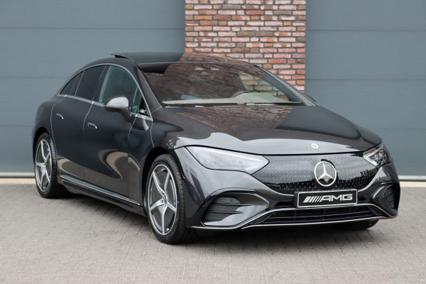 Mercedes-Benz EQE 350+ AMG Line Premium+ 96 kWh | Hyperscreen | Luchtvering | Achterasbesturing | Carbon | Distronic+ | Panoramadak | HUD | Verwarmd Stuurwiel | 22kW | Warmtepomp |