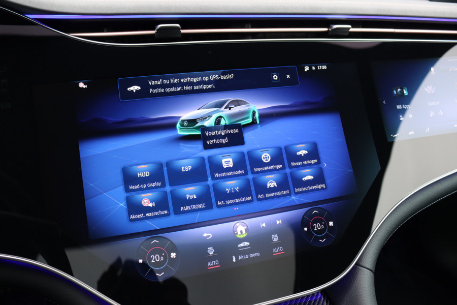 Mercedes-Benz EQE 350+ AMG Line Premium+ 96 kWh | Hyperscreen | Luchtvering | Achterasbesturing | Carbon | Distronic+ | Panoramadak | HUD | Verwarmd Stuurwiel | 22kW | Warmtepomp |