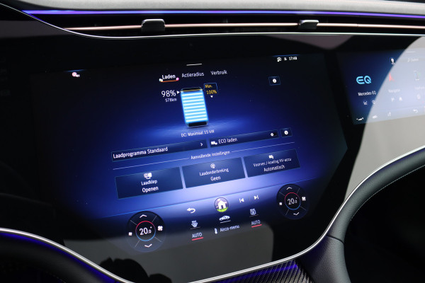 Mercedes-Benz EQE 350+ AMG Line Premium+ 96 kWh | Hyperscreen | Luchtvering | Achterasbesturing | Carbon | Distronic+ | Panoramadak | HUD | Verwarmd Stuurwiel | 22kW | Warmtepomp |