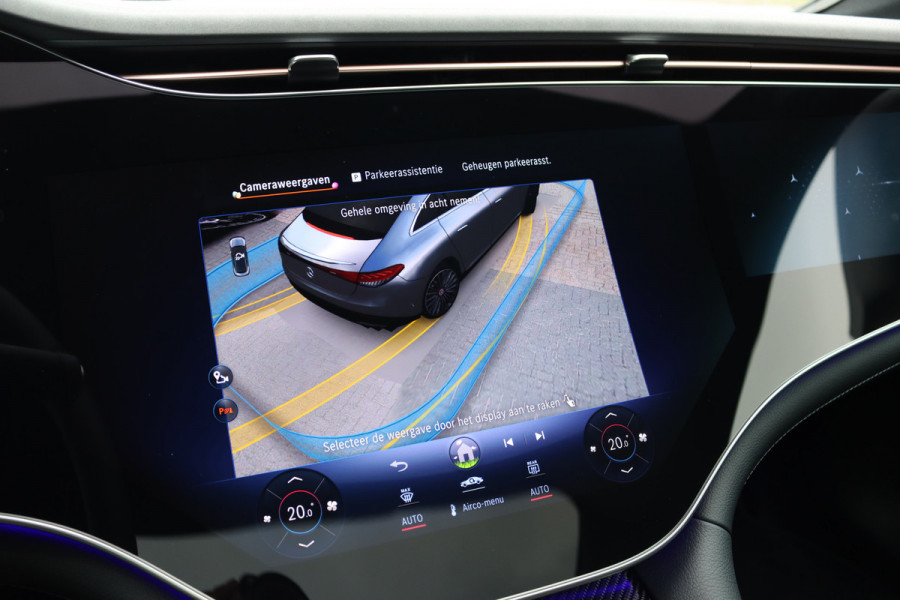 Mercedes-Benz EQE 350+ AMG Line Premium+ 96 kWh | Hyperscreen | Luchtvering | Achterasbesturing | Carbon | Distronic+ | Panoramadak | HUD | Verwarmd Stuurwiel | 22kW | Warmtepomp |