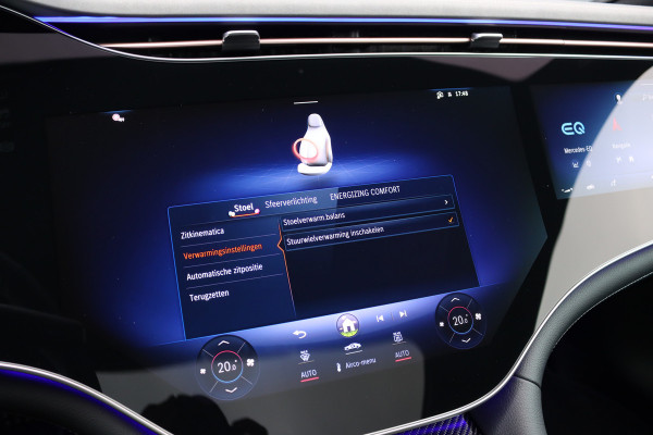 Mercedes-Benz EQE 350+ AMG Line Premium+ 96 kWh | Hyperscreen | Luchtvering | Achterasbesturing | Carbon | Distronic+ | Panoramadak | HUD | Verwarmd Stuurwiel | 22kW | Warmtepomp |