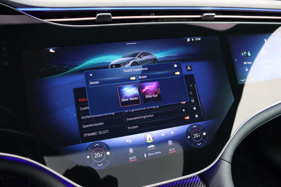 Mercedes-Benz EQE 350+ AMG Line Premium+ 96 kWh | Hyperscreen | Luchtvering | Achterasbesturing | Carbon | Distronic+ | Panoramadak | HUD | Verwarmd Stuurwiel | 22kW | Warmtepomp |