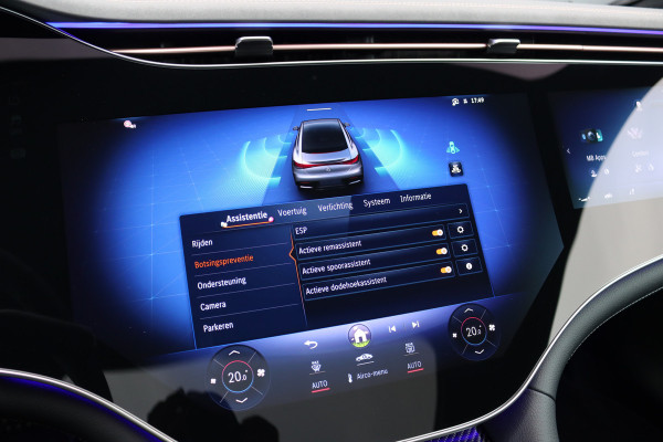 Mercedes-Benz EQE 350+ AMG Line Premium+ 96 kWh | Hyperscreen | Luchtvering | Achterasbesturing | Carbon | Distronic+ | Panoramadak | HUD | Verwarmd Stuurwiel | 22kW | Warmtepomp |