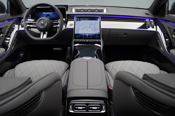 Mercedes-Benz S-Klasse 450 e Lang AMG Line | Achterasbesturing | Luchtvering | Chauffeurspakket | Distronic+ | Burmester | Nekverwarming | Stoelventilatie | Massage | MBUX Tablet | 3D-Display | HUD |