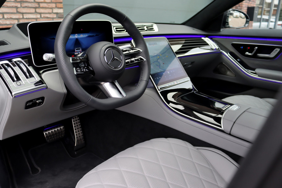Mercedes-Benz S-Klasse 450 e Lang AMG Line | Achterasbesturing | Luchtvering | Chauffeurspakket | Distronic+ | Burmester | Nekverwarming | Stoelventilatie | Massage | MBUX Tablet | 3D-Display | HUD |