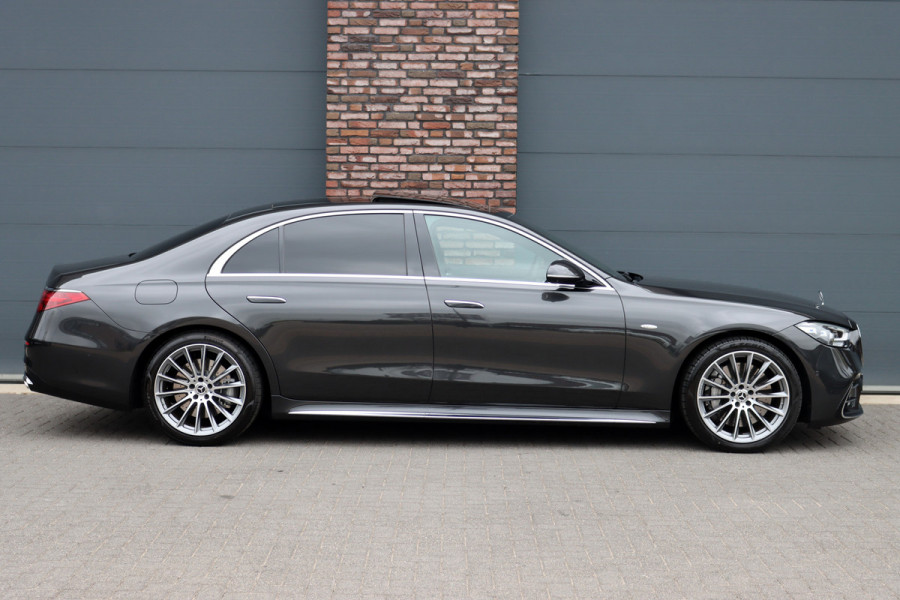 Mercedes-Benz S-Klasse 450 e Lang AMG Line | Achterasbesturing | Luchtvering | Chauffeurspakket | Distronic+ | Burmester | Nekverwarming | Stoelventilatie | Massage | MBUX Tablet | 3D-Display | HUD |