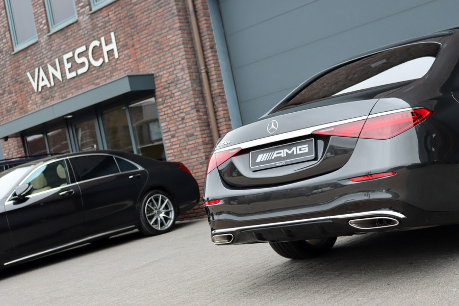 Mercedes-Benz S-Klasse 450 e Lang AMG Line | Achterasbesturing | Luchtvering | Chauffeurspakket | Distronic+ | Burmester | Nekverwarming | Stoelventilatie | Massage | MBUX Tablet | 3D-Display | HUD |