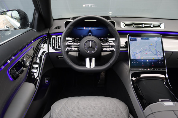 Mercedes-Benz S-Klasse 450 e Lang AMG Line | Achterasbesturing | Luchtvering | Chauffeurspakket | Distronic+ | Burmester | Nekverwarming | Stoelventilatie | Massage | MBUX Tablet | 3D-Display | HUD |