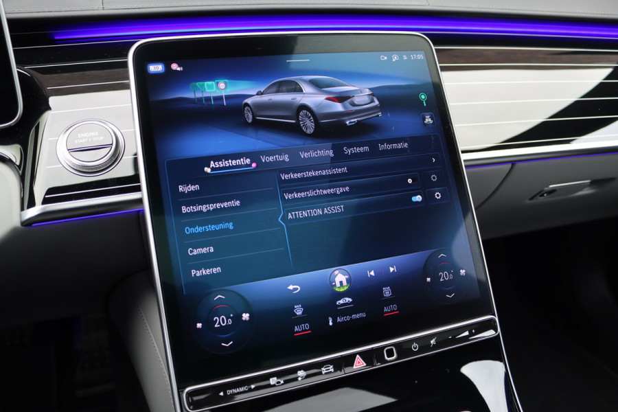 Mercedes-Benz S-Klasse 450 e Lang AMG Line | Achterasbesturing | Luchtvering | Chauffeurspakket | Distronic+ | Burmester | Nekverwarming | Stoelventilatie | Massage | MBUX Tablet | 3D-Display | HUD |