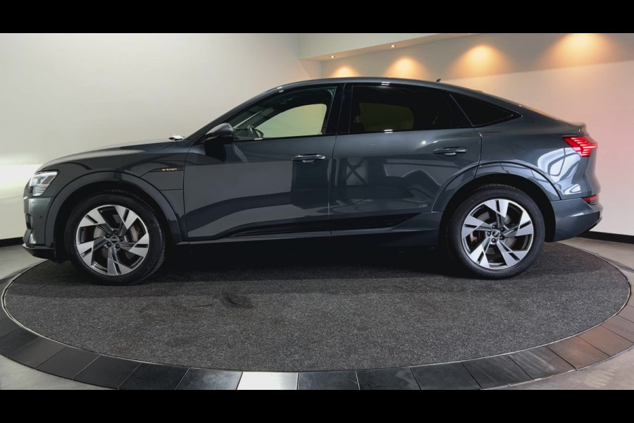 Audi e-tron Sportback 55 quattro Business edition Plus 95 kWh | Panoramadak } voorstoelen verwarmd Soh (batterijcheck) Waarde 91,0 %
