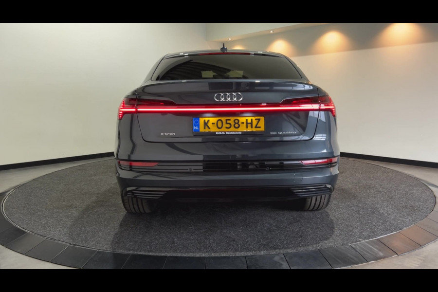 Audi e-tron Sportback 55 quattro Business edition Plus 95 kWh | Panoramadak } voorstoelen verwarmd Soh (batterijcheck) Waarde 91,0 %