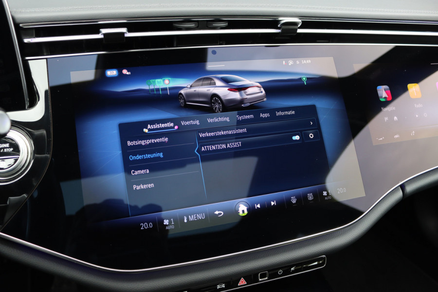Mercedes-Benz E-Klasse 220 d AMG Line Premium+ | Hyperscreen | Luchtvering | Achterasbesturing | Distronic | Soft-Close | Burmester | Panoramadak | Surround Camera | HUD | Verwarmd Stuurwiel | 3D-Display |