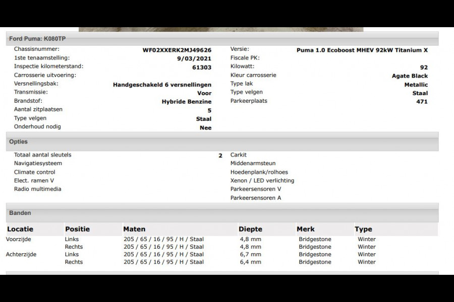 Ford Puma 1.0 EcoBoost 125PK Hybrid Titanium X / Stoel-Stuurverwarming / Pdc+Camera / Navigatie / Airco-ecc./ Radio multimedia /