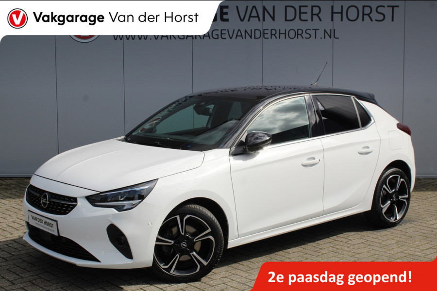 Opel Corsa 1.2-100pk Turbo GS Line. Erg mooie sportieve wagen, slechts 23.500 ! Panoramadak, Lane- en side assist, Telefoonvoorb., Cruise Cntrl, LED verl., PDC v+a, LM wielen, Climate Control,  Navigatie by Apple/Android, Stoel- en stuurwiel verwarming etc.
