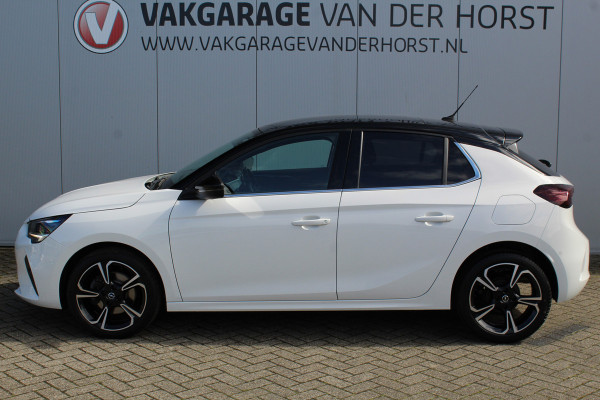 Opel Corsa 1.2-100pk Turbo GS Line. Erg mooie sportieve wagen, slechts 23.500 ! Panoramadak, Lane- en side assist, Telefoonvoorb., Cruise Cntrl, LED verl., PDC v+a, LM wielen, Climate Control,  Navigatie by Apple/Android, Stoel- en stuurwiel verwarming etc.