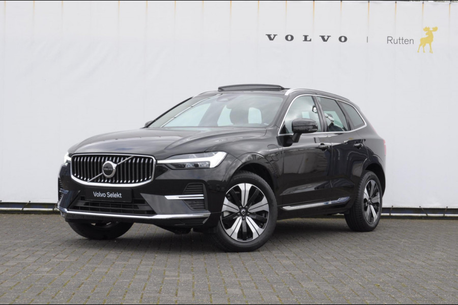 Volvo XC60 T6 350PK Automaat Plug-in hybrid AWD Plus Bright Panoramisch schuif-kanteldak / Google infotainment / Lederen bekleding / Parkeersensoren voor en achter met parkeercamera / Road Sign information / Cruise Control