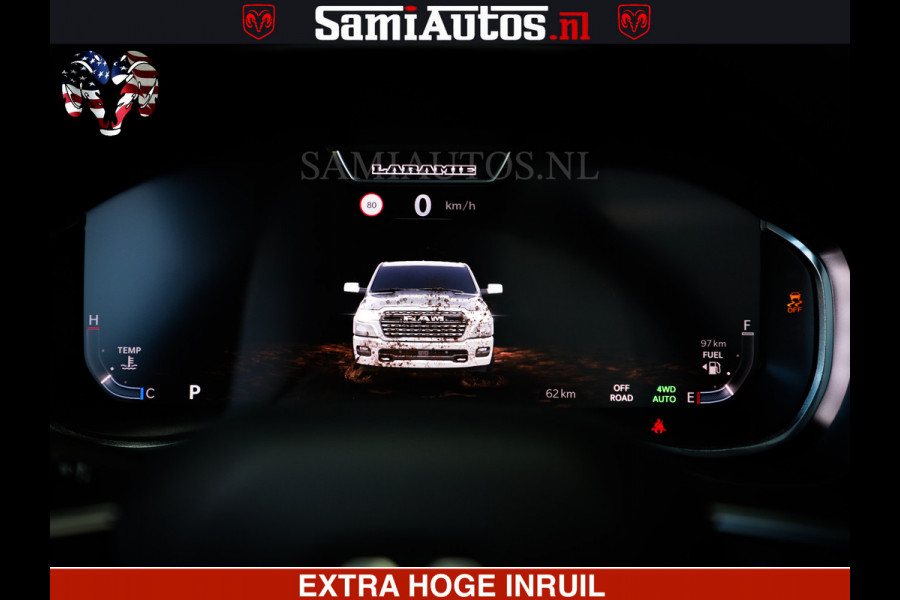 Dodge Ram 1500 Night Premium | Full Option | Eerste Eigenaar | De Meest Luxe Pick-Up in zijn Klasse | Comfortabele Dubbele Cabine met Royale 5 Zitplaatsen | Bom Vol |