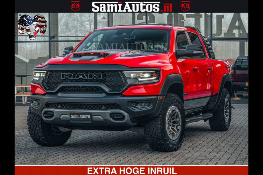 Dodge Ram TRX HELLCAT | 6.2 V8 702PK | FLAME RED | BOM VOL | CARBON | RAMBAR | HUD | LPG | BEAD-LOCK WHEELS | CREW CAB 5 PERSOONS | BEDRIJFS AUTO DUBBELE CABINE DC |