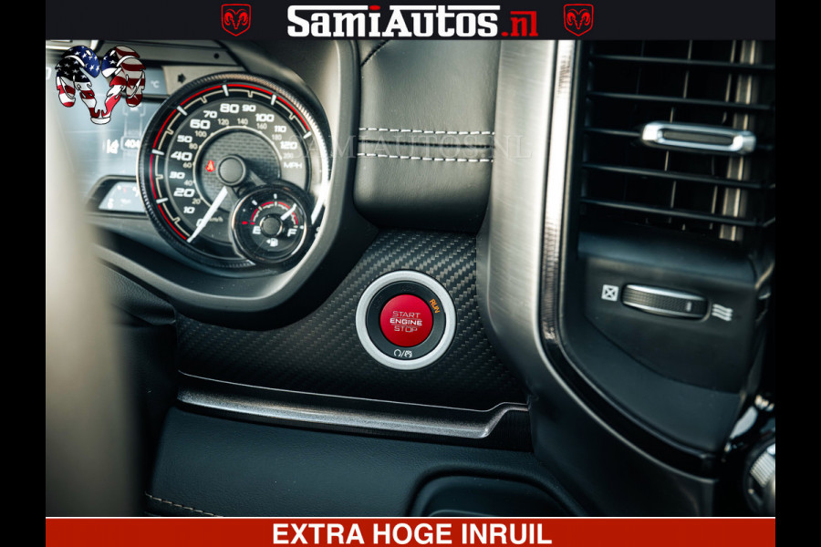 Dodge Ram TRX HELLCAT | 6.2 V8 702PK | FLAME RED | BOM VOL | CARBON | RAMBAR | HUD | LPG | BEAD-LOCK WHEELS | CREW CAB 5 PERSOONS | BEDRIJFS AUTO DUBBELE CABINE DC |